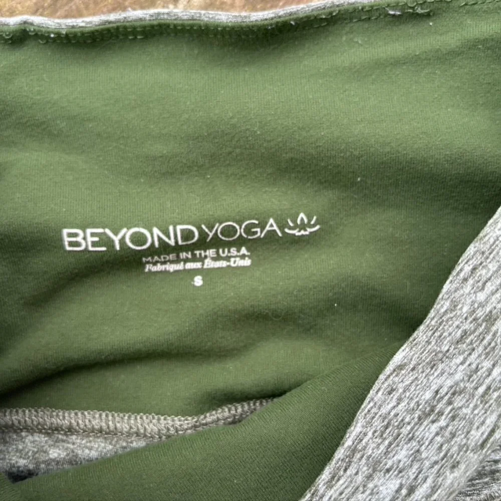** Beyond Yoga colorblock leggings space dye heathered green Small
